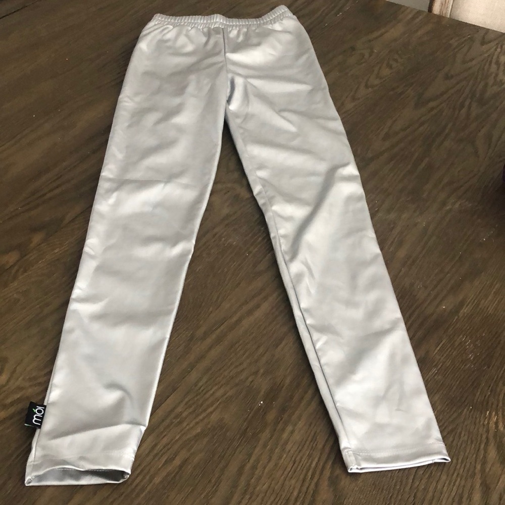 Silver metallic leggings for girls size 11-12 y MOI